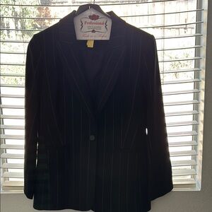 Black Pinstripe Blazer